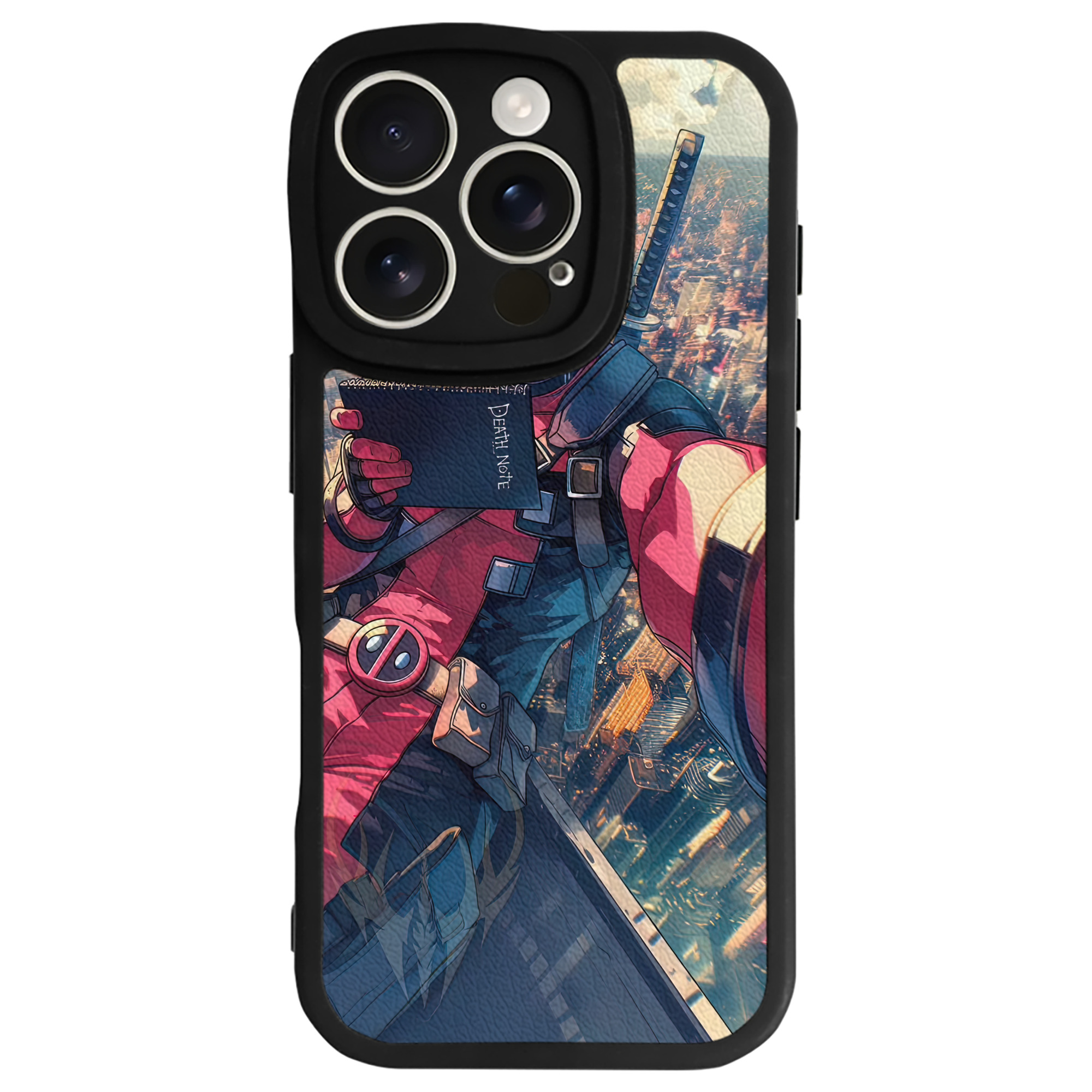 （画像用） Deadpool デッドプール 【iPhone 16シリーズ対応】シリコンスマホケース（レザー調） 材質：シリコン